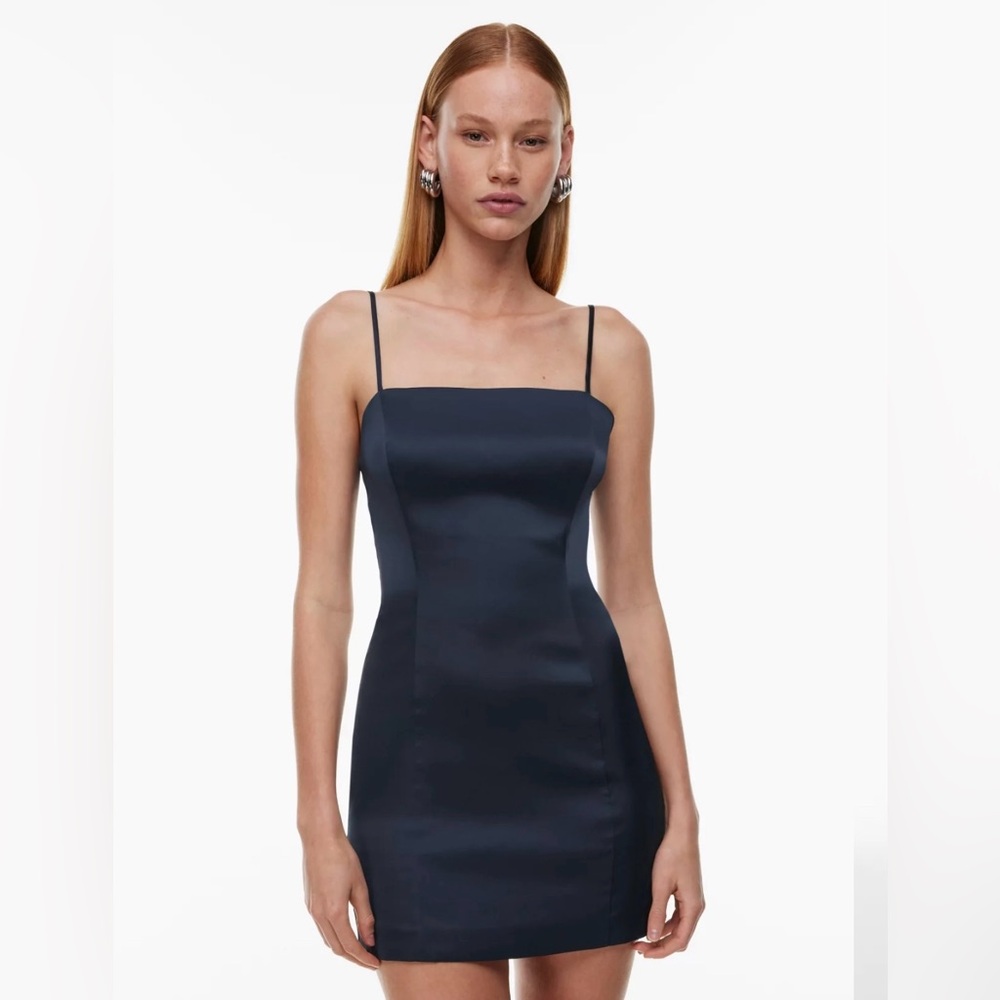 Aritzia Sunday Best Shimmer Satin Mini Dress